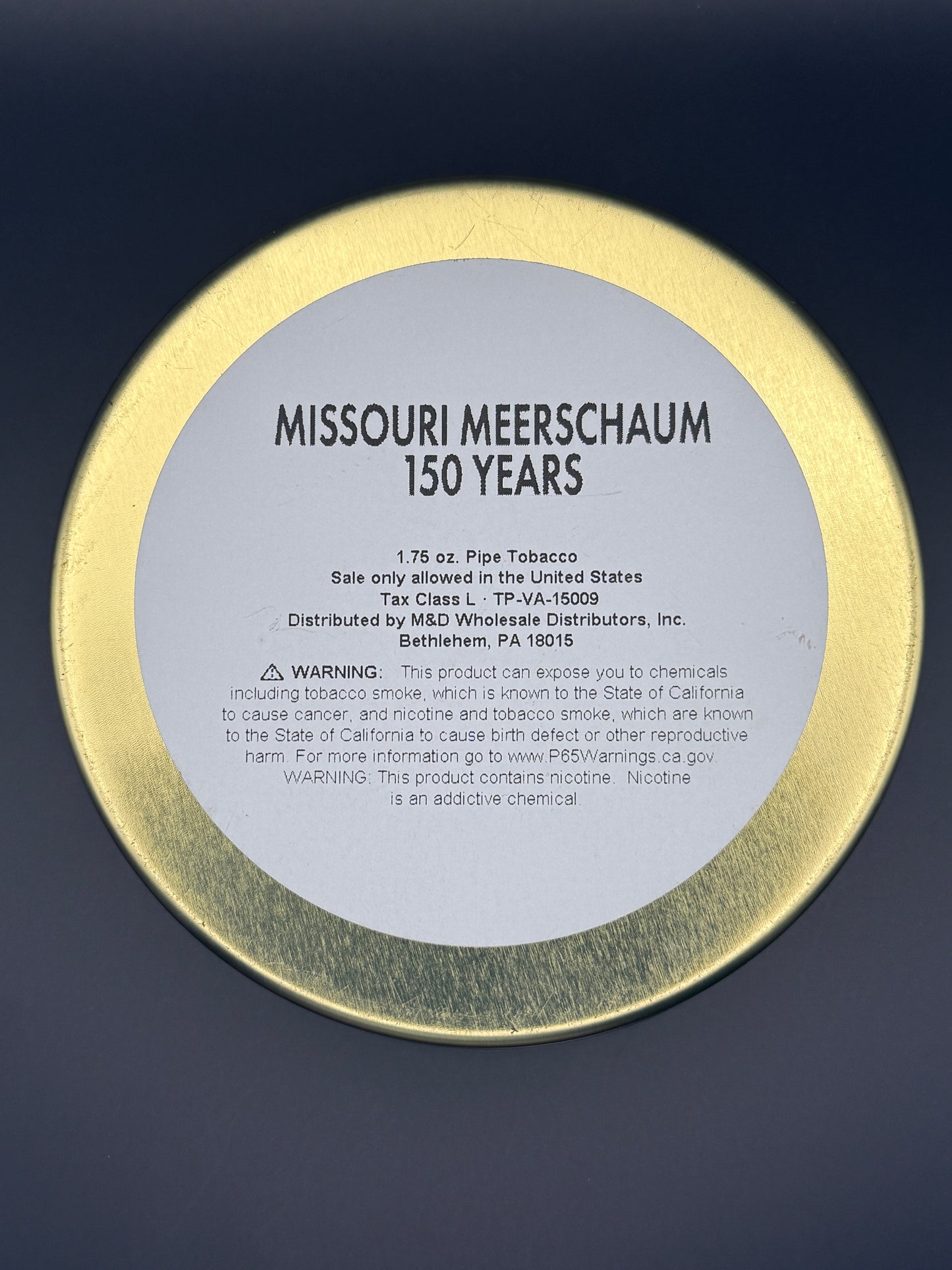 Missouri Meerschaum Estate Tin